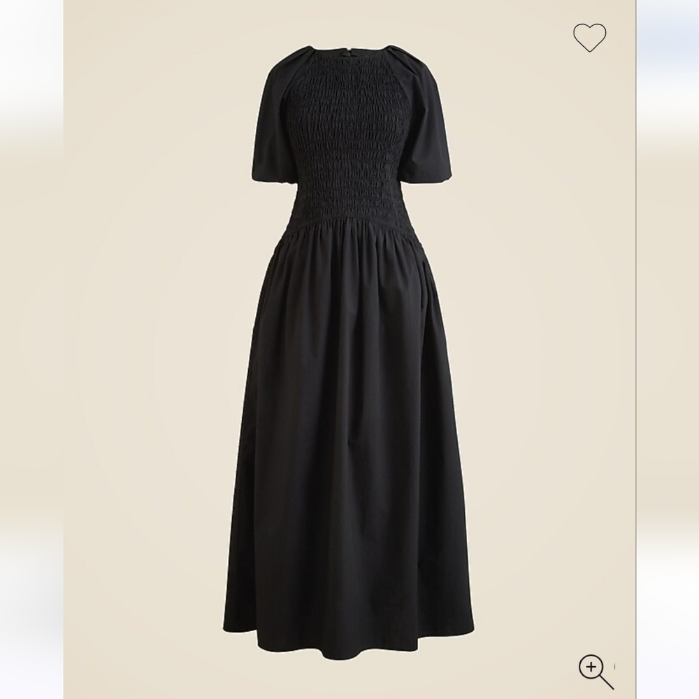 J.Crew Women's White Meadow dress in cotton poplin Sz M $158 Old Money